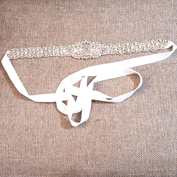 Rhinestone bridal belt main image 4